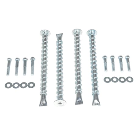 Vestil Steel, 4 Height, 4 Length, 8, Silver 4 PK SB-HD-AK-4